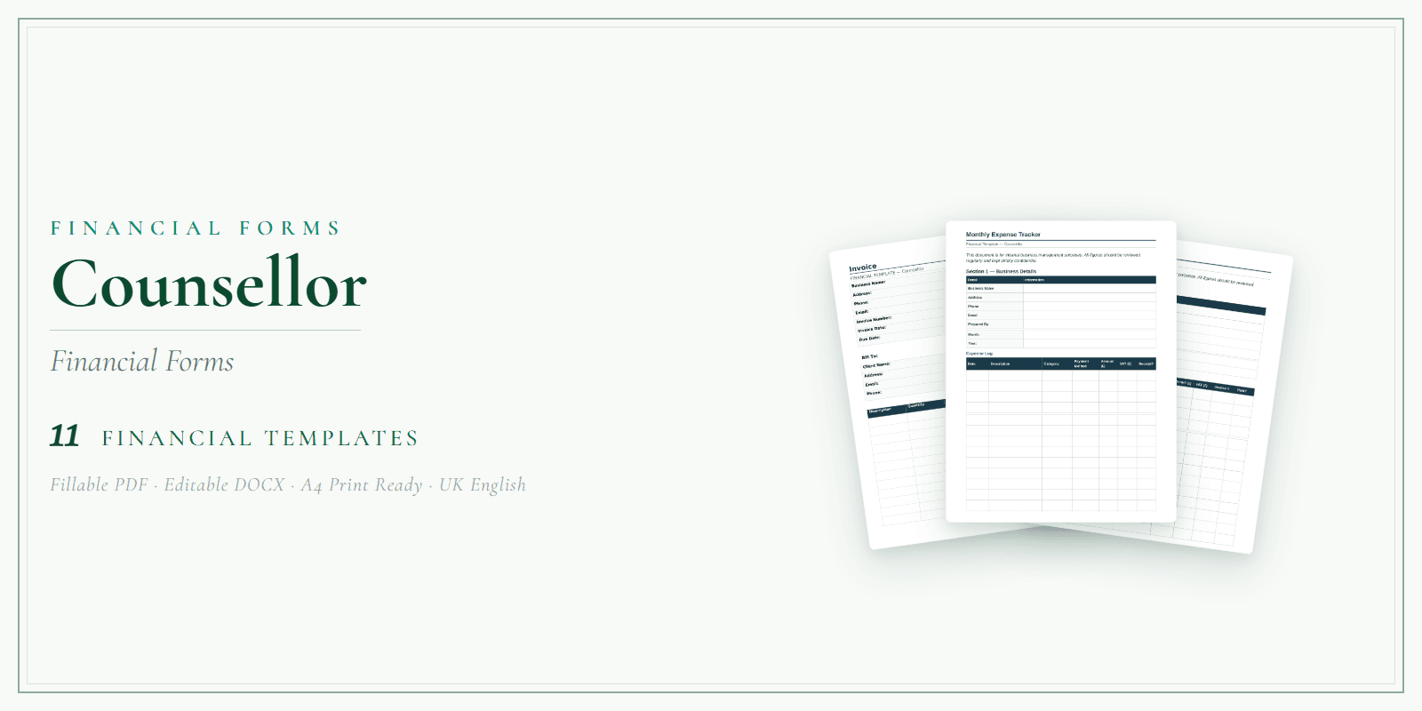 Financial Forms Bundle — Standard — Product overview