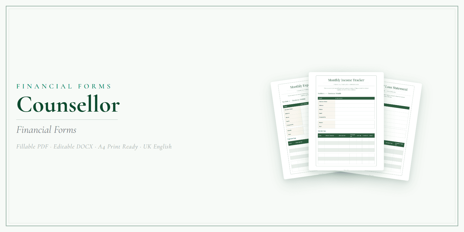 Financial Forms Bundle — Premium