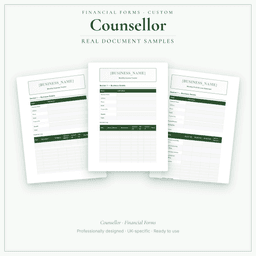 Financial Forms Bundle — Custom — Sample document pages