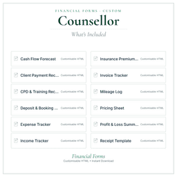 Financial Forms Bundle — Custom — What's included