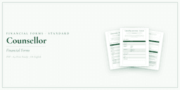 Counsellor — Financial Forms Bundle — Standard, PDF with fillable header product overview
