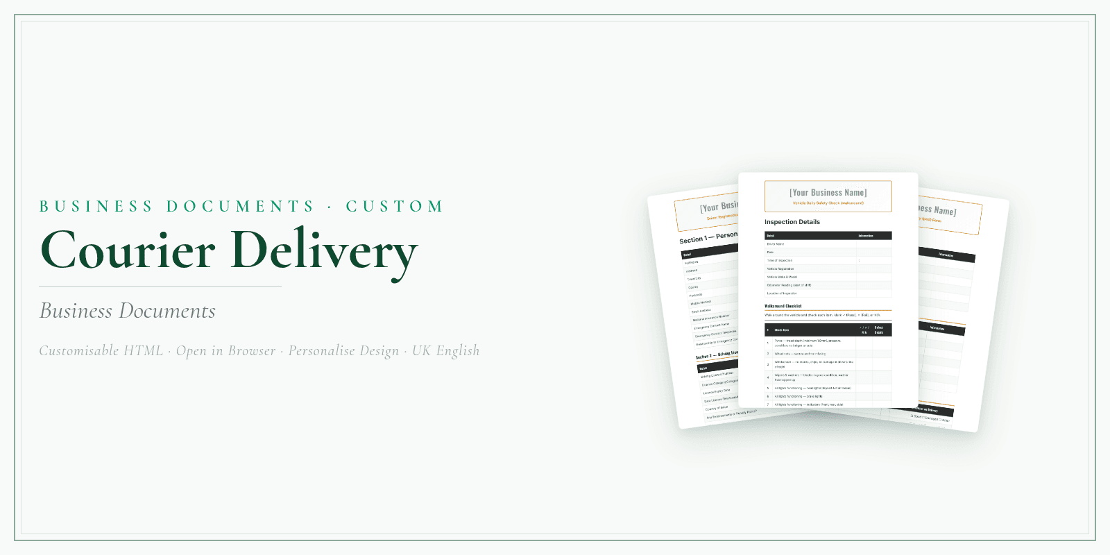 Business Documents — Customisable