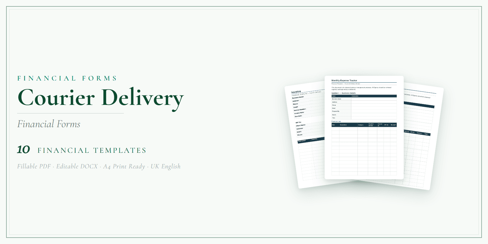 Financial Forms Bundle — Premium — Product overview