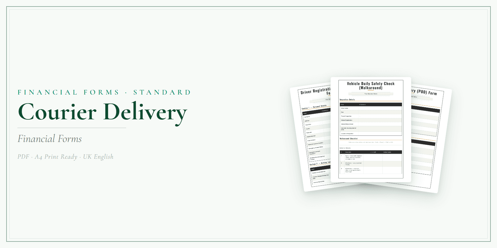 Financial Forms Bundle — Standard