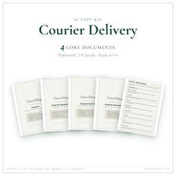 Courier Delivery — AI Copy Kit, PDF and editable DOCX product preview