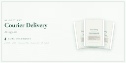 Courier Delivery — AI Copy Kit, PDF and editable DOCX product overview