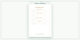 Courier Delivery — Price List & Service Menu, PDF product overview