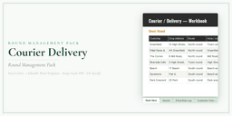 Courier Delivery — Round Management Pack, PDF product overview