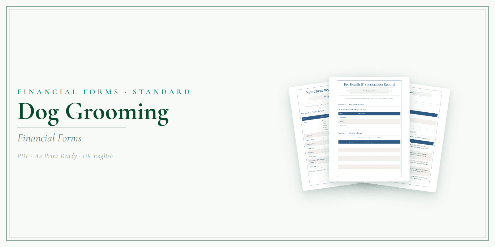 Financial Forms Bundle — Standard — Product overview