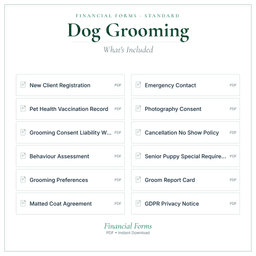 Financial Forms Bundle — Standard — What's included