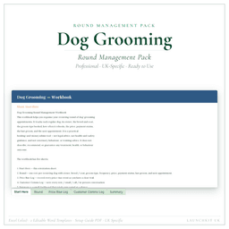 Dog Grooming — Round Management Pack, PDF product preview