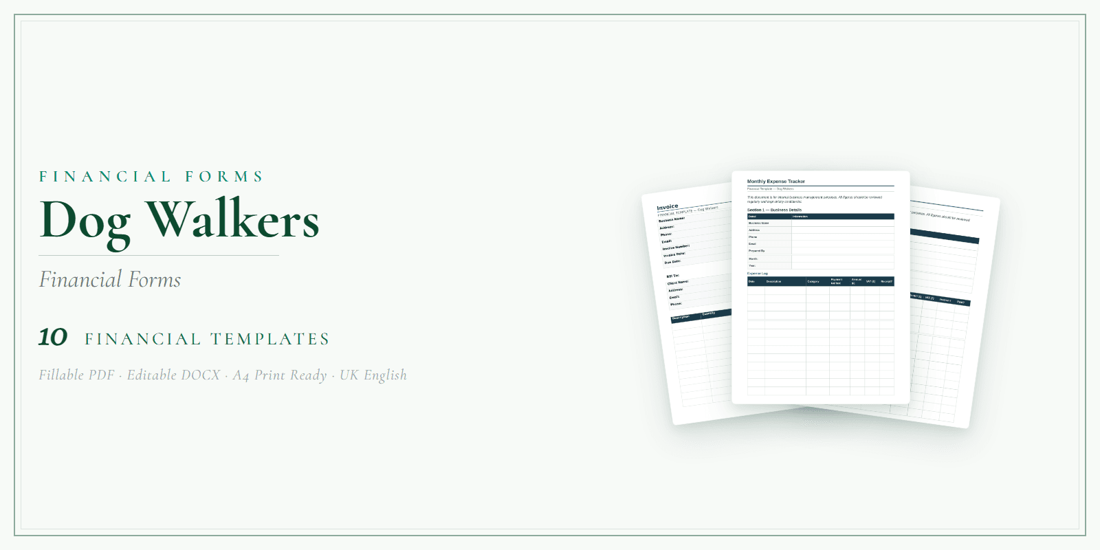 Financial Forms Bundle — Premium — Product overview