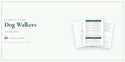 Dog Walkers — Startup Guide, PDF guide product overview