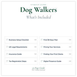 Dog Walkers — Startup Guide, PDF guide what's included preview