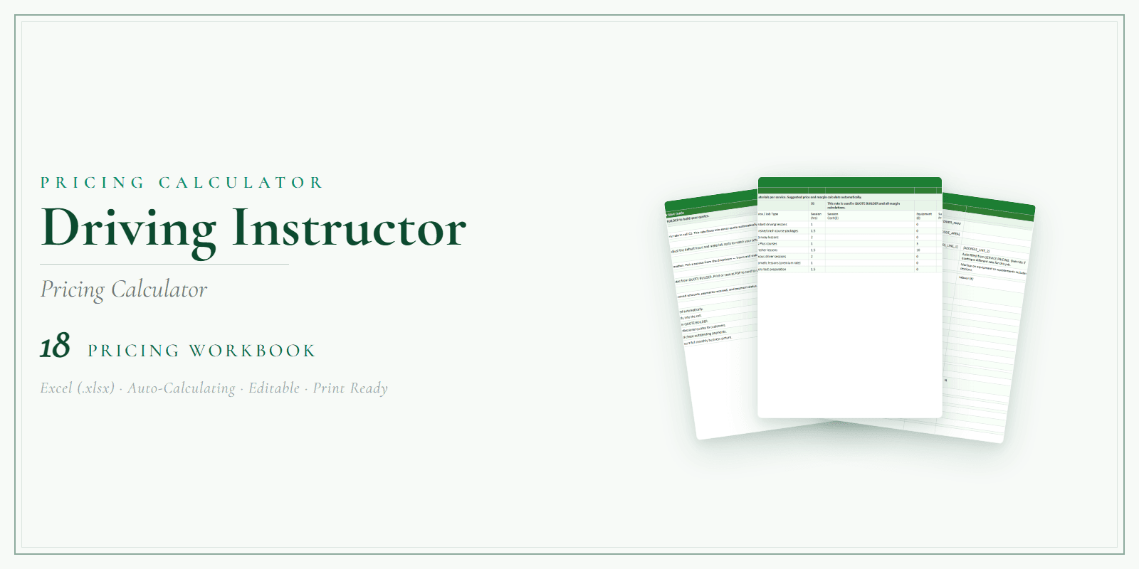 Pricing Calculator — Premium — Product overview