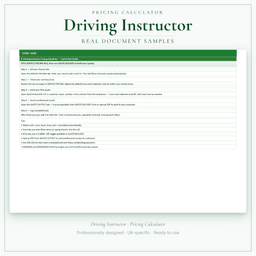 Pricing Calculator — Premium — Sample document pages