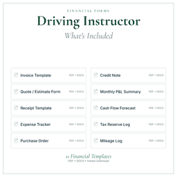 Financial Forms Bundle — Premium — What's included