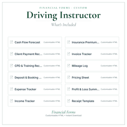 Financial Forms Bundle — Custom — What's included