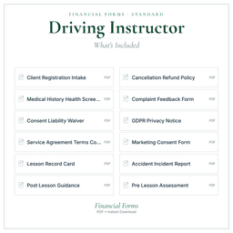 Financial Forms Bundle — Standard — What's included