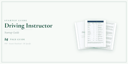 Driving Instructor — Startup Guide, PDF guide product overview