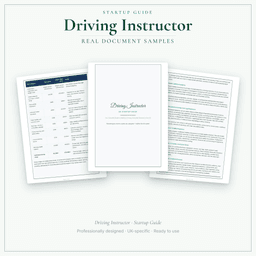 Driving Instructor — Startup Guide, PDF guide sample pages