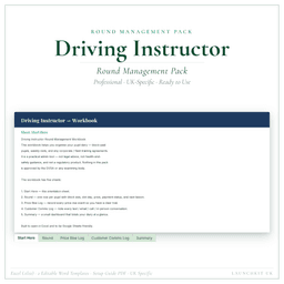 Driving Instructor — Round Management Pack, PDF product preview
