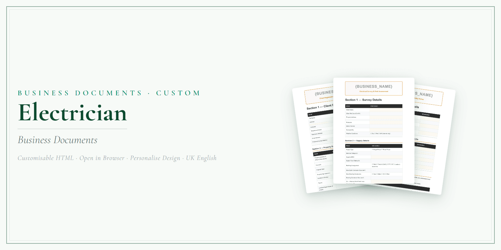 Business Documents — Custom — Product overview