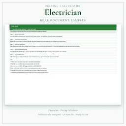 Pricing Calculator — Premium — Sample document pages