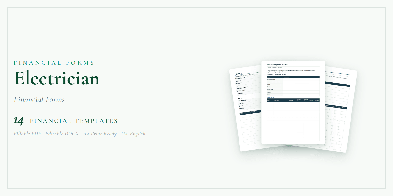 Financial Forms Bundle — Standard — Product overview