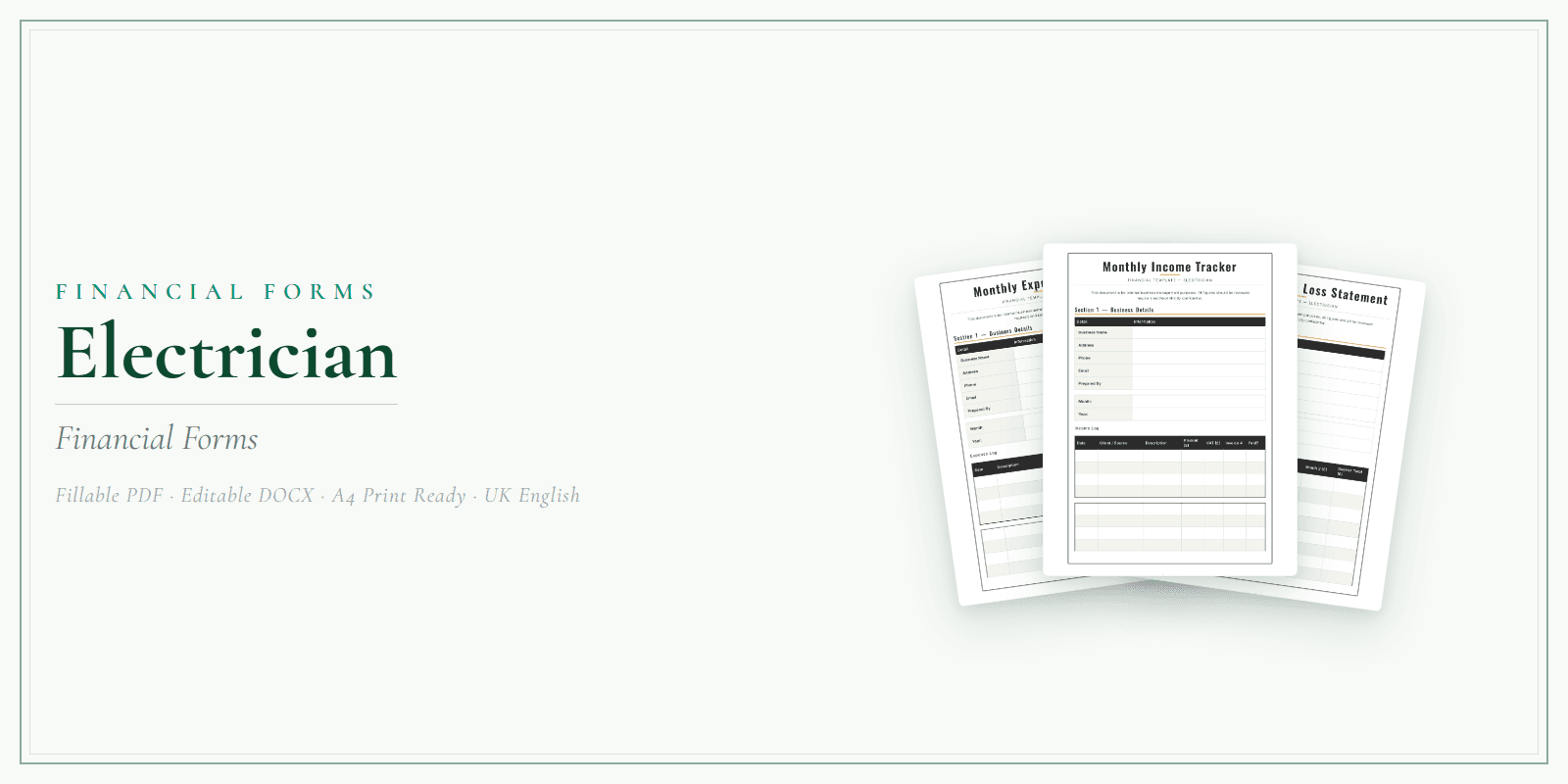 Financial Forms Bundle — Premium