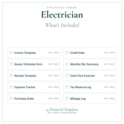 Financial Forms Bundle — Standard — What's included