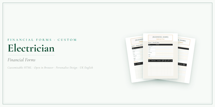 Financial Forms Bundle — Custom