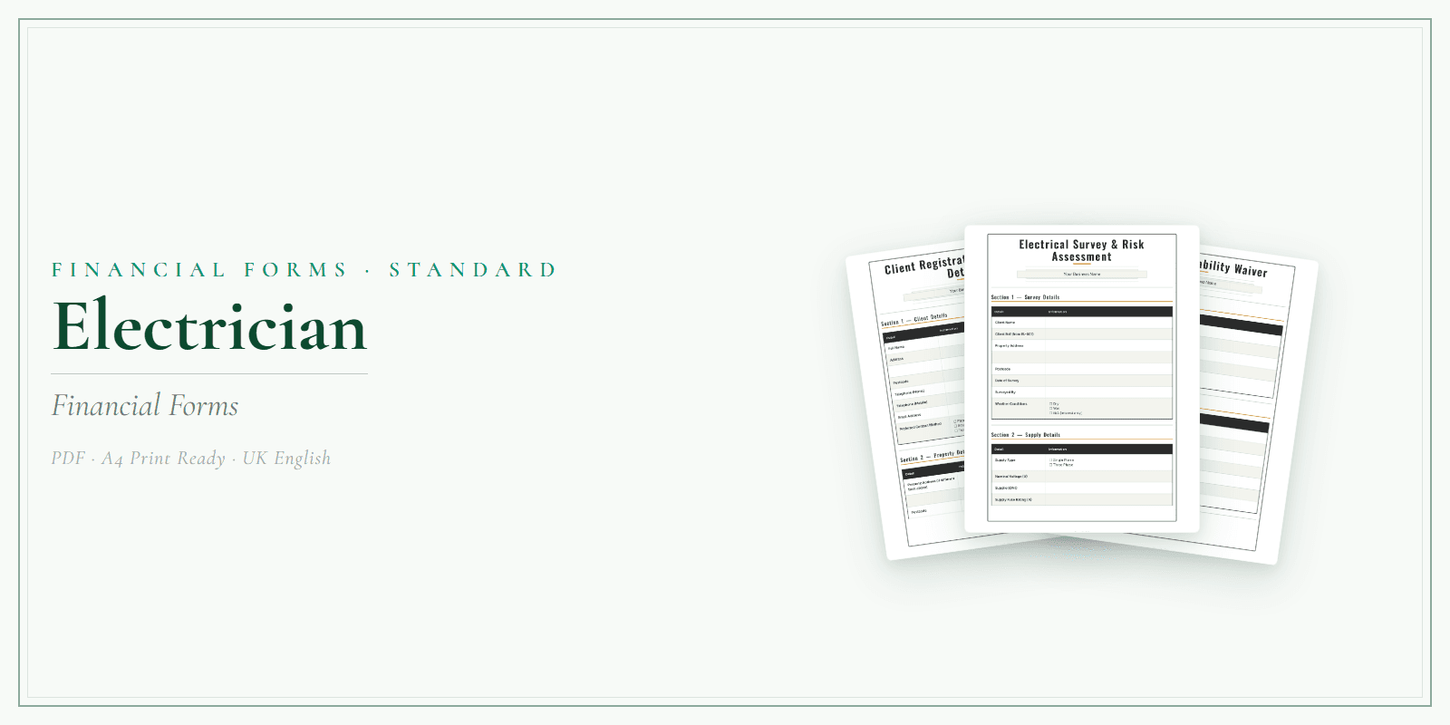 Financial Forms Bundle — Standard — Product overview
