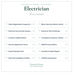 Financial Forms Bundle — Standard — What's included