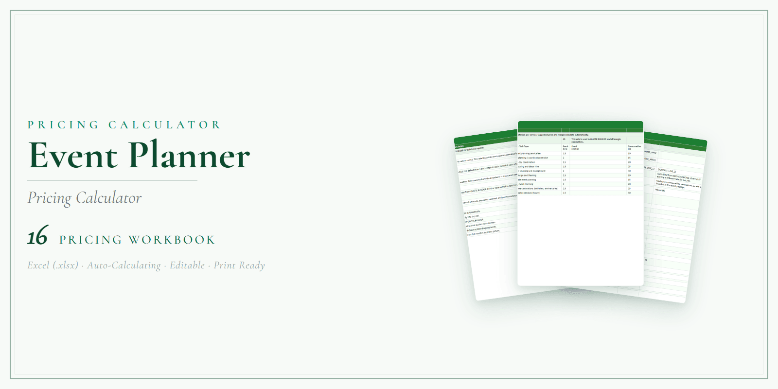 Pricing Calculator — Premium — Product overview