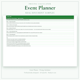 Pricing Calculator — Premium — Sample document pages