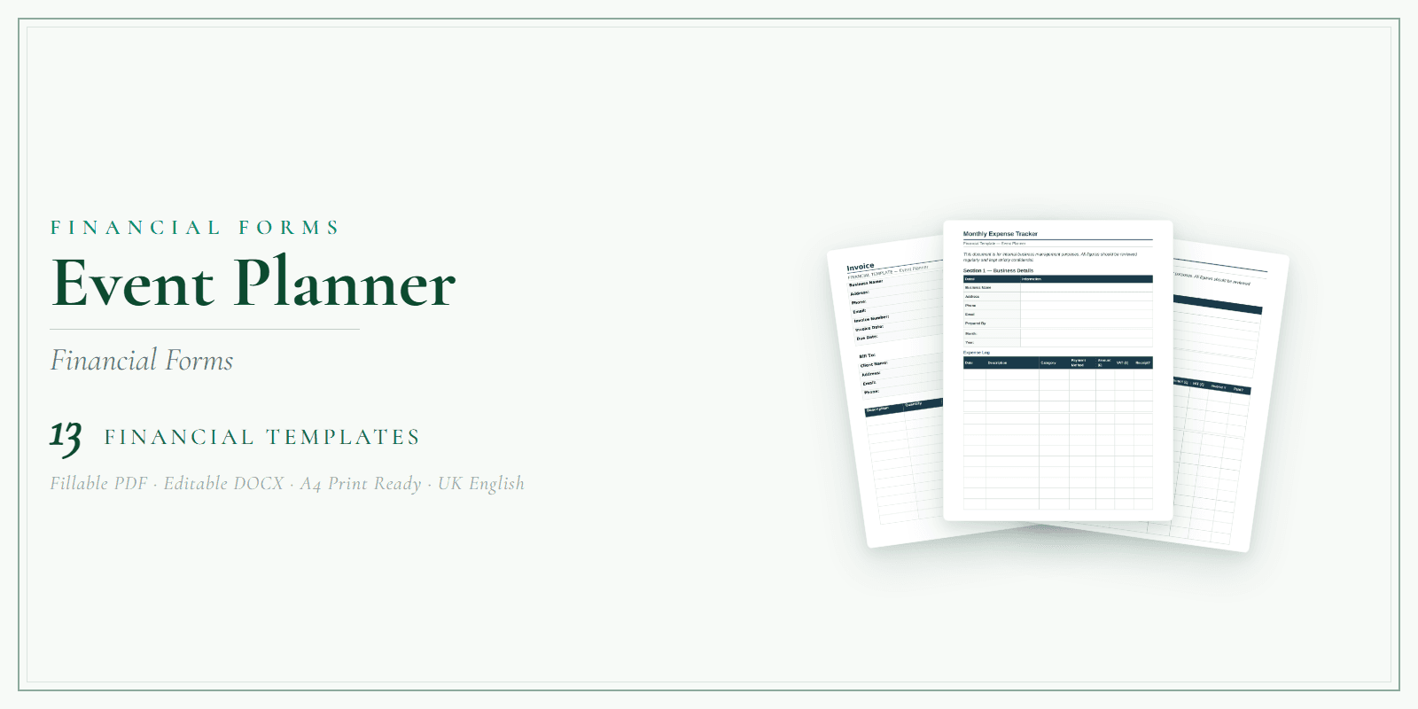 Financial Forms Bundle — Premium — Product overview