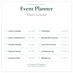Financial Forms Bundle — Premium — What's included