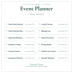 Financial Forms Bundle — Custom — What's included