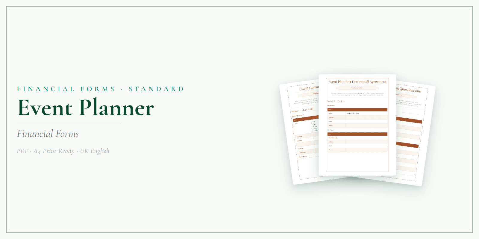 Financial Forms Bundle — Standard — Product overview