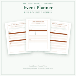 Financial Forms Bundle — Standard — Sample document pages