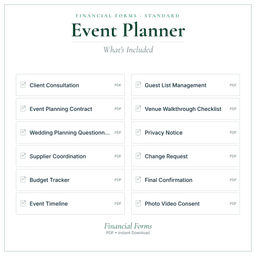 Financial Forms Bundle — Standard — What's included
