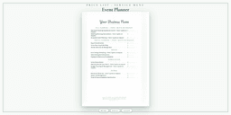Event Planner — Price List & Service Menu, PDF product overview