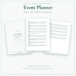 Social Media Content Kit — Sample document pages