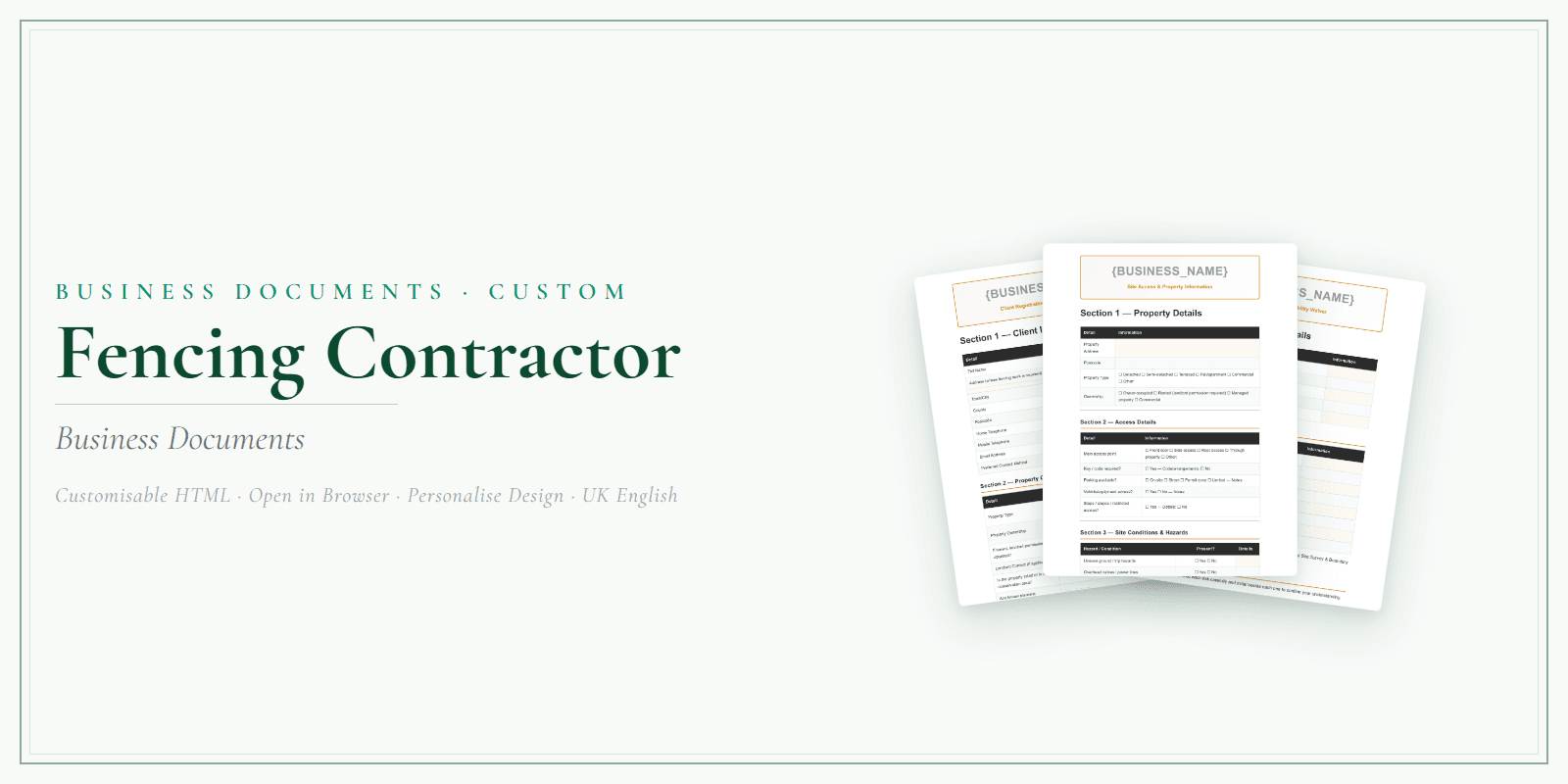 Business Documents — Custom — Product overview