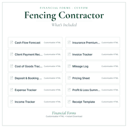 Financial Forms Bundle — Custom — What's included