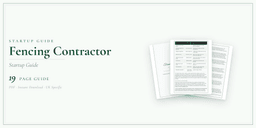 Fencing Contractor — Startup Guide, PDF guide product overview