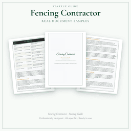 Fencing Contractor — Startup Guide, PDF guide sample pages
