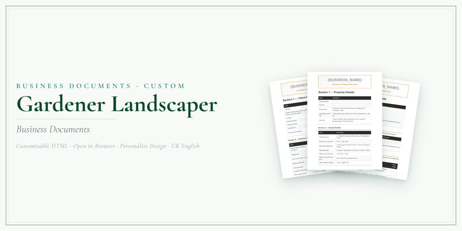 Business Documents — Custom — Product overview