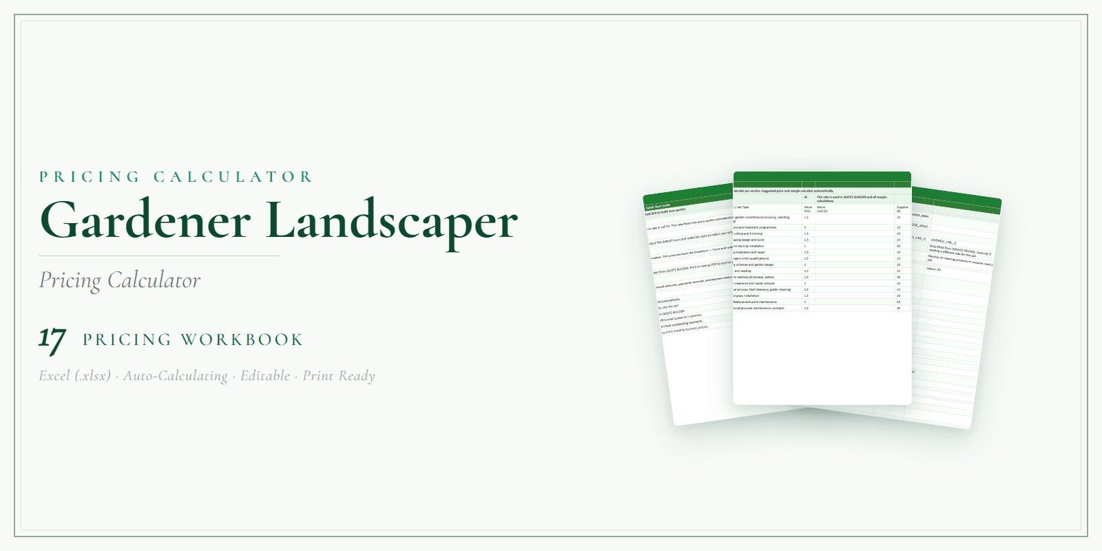 Pricing Calculator — Premium — Product overview